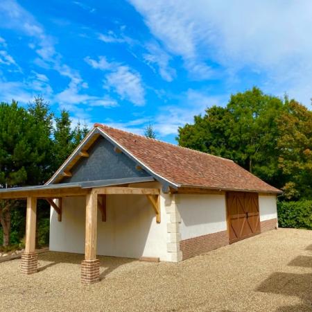 Garage en ossature bois par l'entreprise ML OSSATURE située à Quincy-Voisins (Île-de-France)