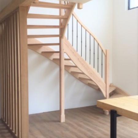 Réalisation d'un escalier par l'entreprise ML OSSATURE située à Quincy-Voiins 77860 (Île-de-France)